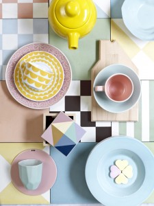 Tendance couleurs Tollens Sweet and Mix - inspiration table, vaisselle, photo : Louis Lemaire for Libelle